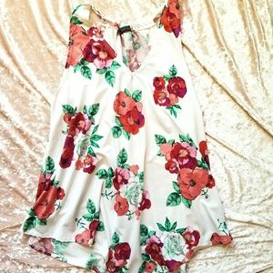 Asymmetrical Floral Tank